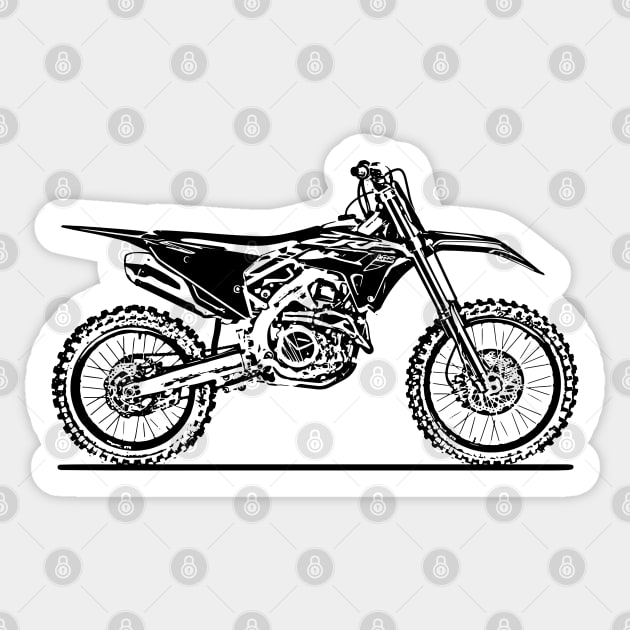 CRF450R Motorcycle Sketch Art Sticker by DemangDesign